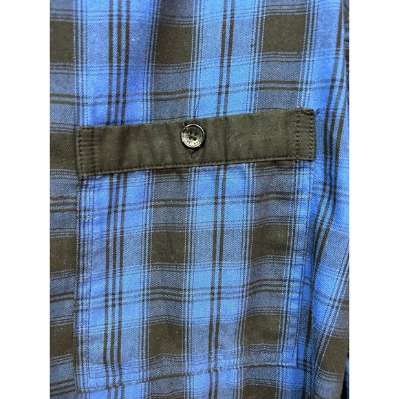 Sean John Shirt Men 3XL Long Sleeve Collared Plaid Blue Multicolor Button‎ Up - Picture 6 of 8